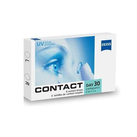 Soczewki kontaktowe Zeiss contact Day30 Compatic toric - 6 szt.