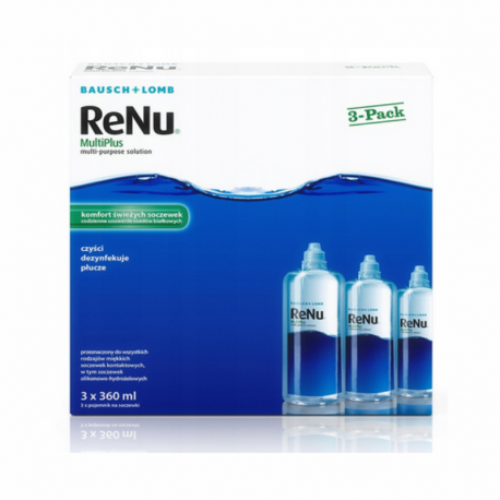 Płyn pielęgnacyjny ReNu Multiplus - 3x360 ml